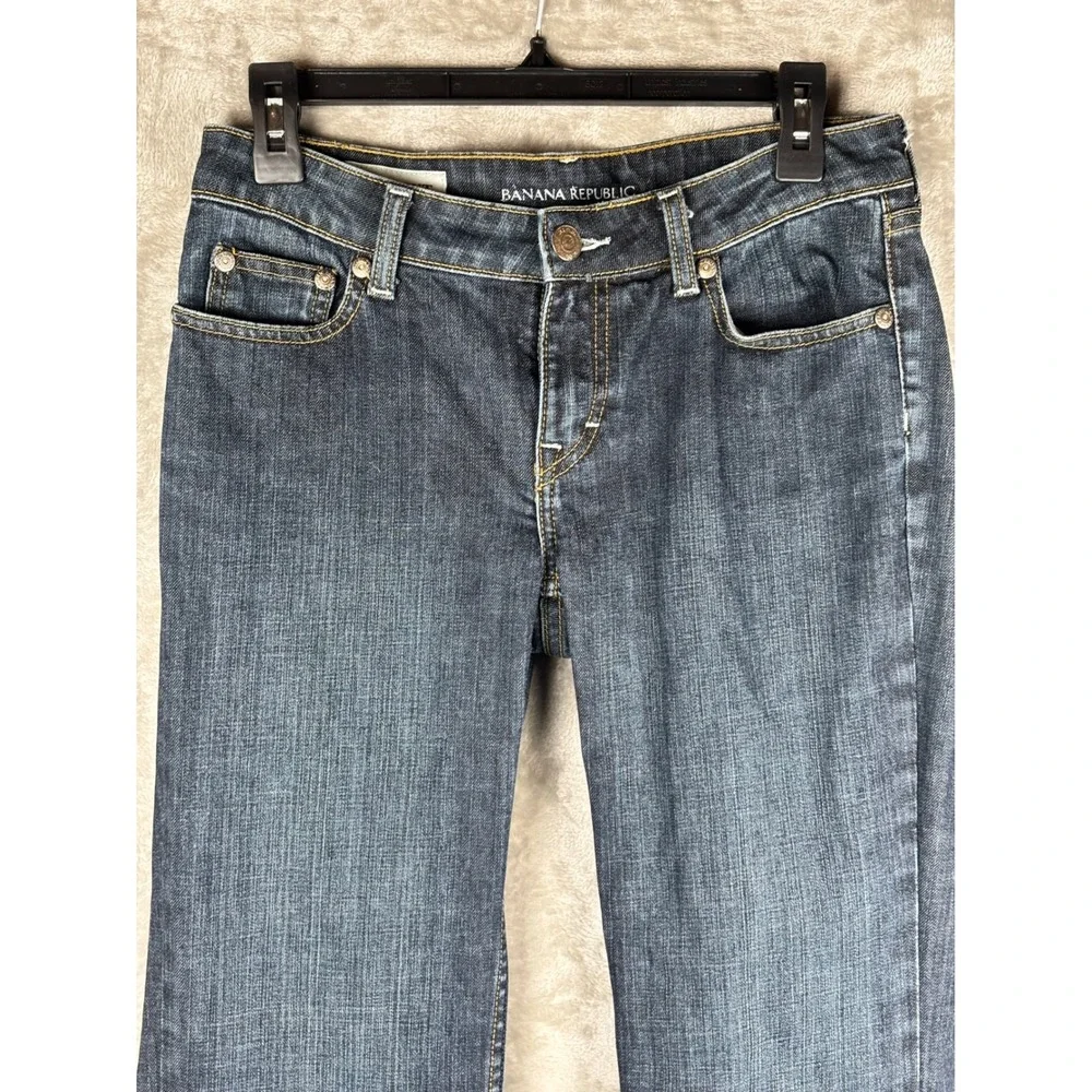 Banana Republic Womens 27 Bootcut Jeans Dark Wash Y2K Stretch‎ Denim Casual